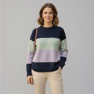 3/$30 - REITMANS Colorblock Striped Women's Sweater
